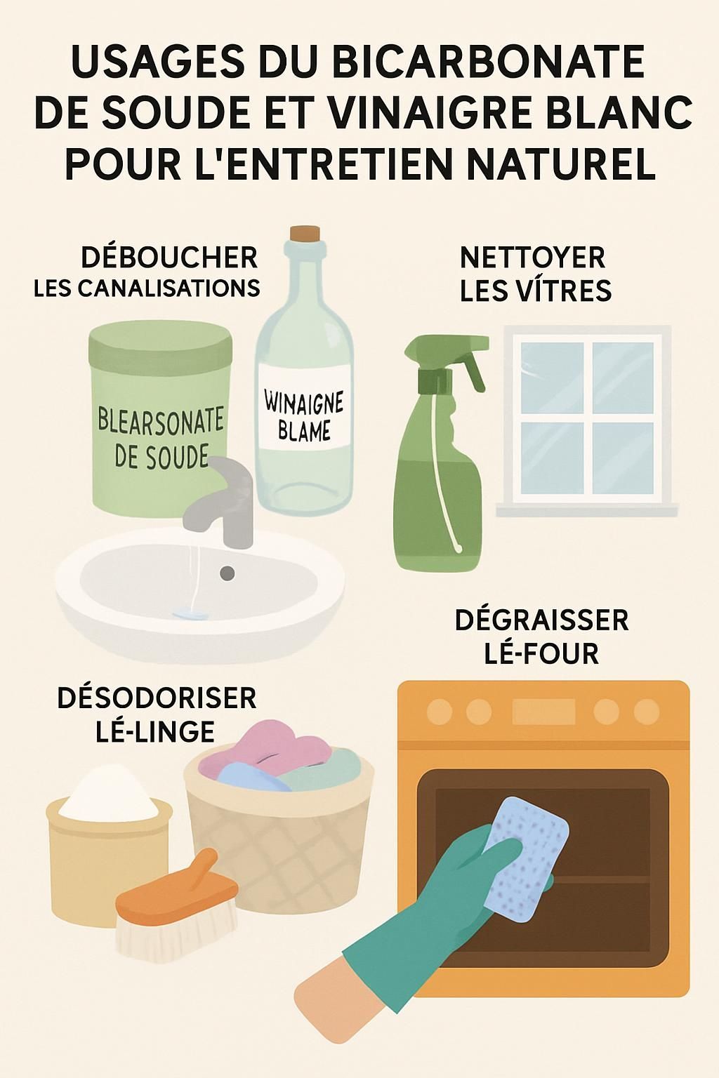 découvrez les utilisations essentielles du bicarbonate et du vinaigre blanc pour un entretien naturel efficace et écologique de votre maison.